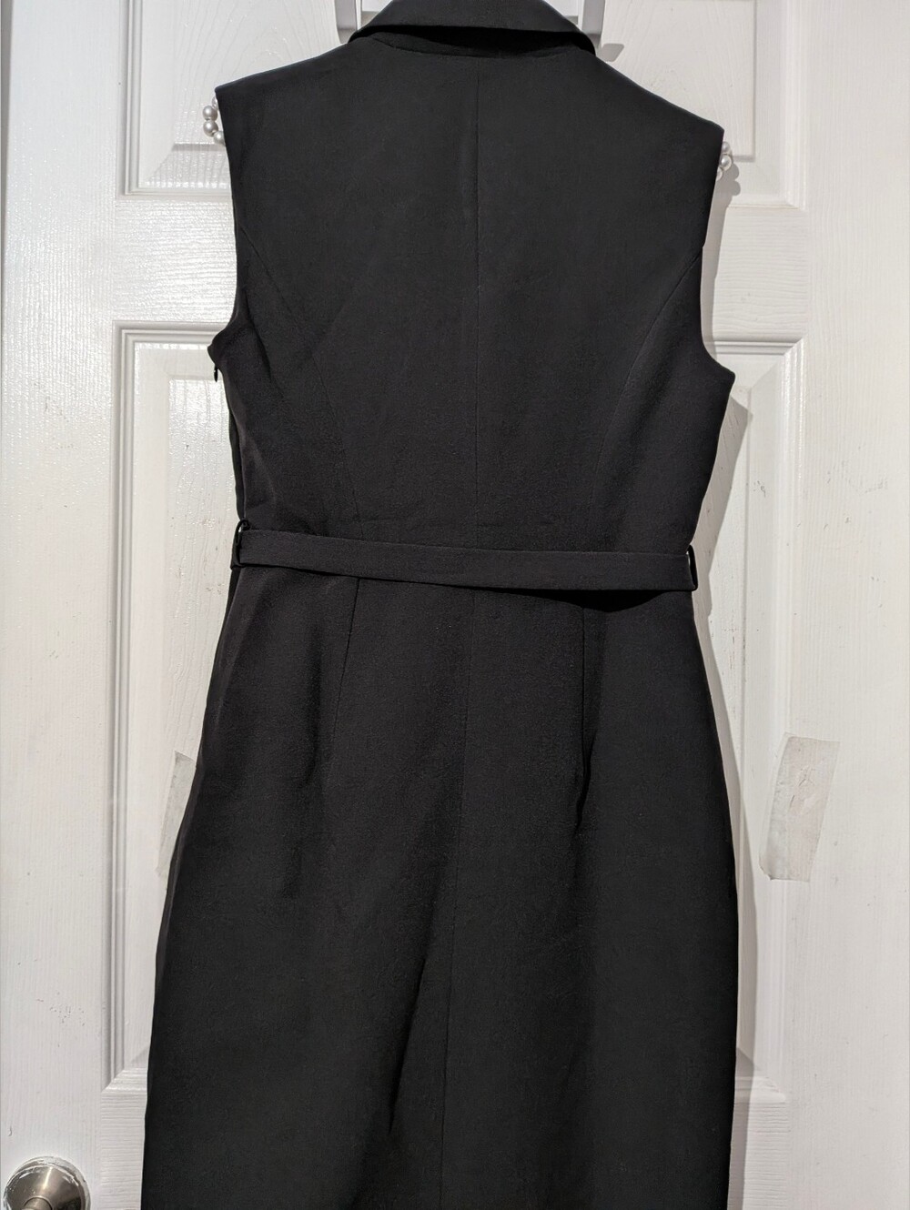 Commense Lapel Sleeveless Belted Wrap Maxi Dress - Picture 13 of 16